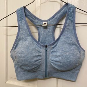 Blue sports bra